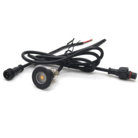 Apache J-LED - Trap en deck inbouw LED spot - 24V - Black Aluminium - Ø 16 mm - IP67