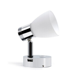 Apache PROLED - Interior series - No.06 - LED leeslamp - Touch aan/uit & dimbaar - met USB lader - warm wit - 10-30 VDC