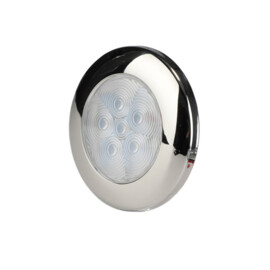 Apache J-LED – Ceiling-Serie –  PC + Edelstahl – Aufbauscheinwerfer - Warmweiß – 1,2 W – 12 V DC  IP66