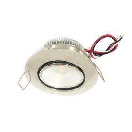 Apache J-LED – Ceiling-Serie – Edelstahl – Einbaustrahler – Warmweiß – 3 W – 8–30 V DC