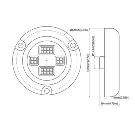 Apache J-LED Ultra Series – Unterwasser-LED-Leuchte aus Marine-Bronze – Ultra White & Midnight Blue – 25W – 9-32V – IP68