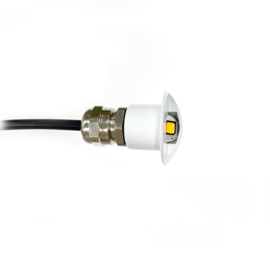 Apache J-LED - half bedekte trap en deck LED spot - 12V - White Series - wit 3000K - Ø 16 mm - IP67