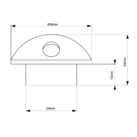 Apache J-LED - LED inbouw courtesyverlichting voor trap en deck - half afgeschermd - 9-32V - IP67 - gepolijst RVS304 - Ø24 mm