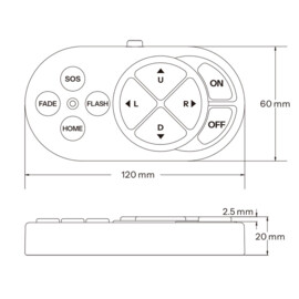 LED Zoeklicht met Draadloze afstandsbediening - 400 m straal - Wit 5500K - witte behuizing - 10-30V - IP65