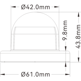 Satz Steuerbord & Backbordlicht - Horizontale Deckmontage Navigationslicht 03 - 12VDC - IP66 - Sichtweite 1NM - rot & grün