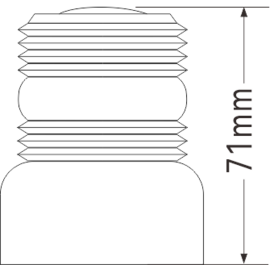 LED Rondomschijnend Paallicht - zwart - 03 Series - Vaste Montage - 12VDC - IP65 - Daglichtwit 4000-4500K - Hoogte 71 mm