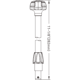 Set Plug-in Paal Navigatielicht – rood & groen – 12VDC – IP66 – RVS voet – Hoogte 282mm